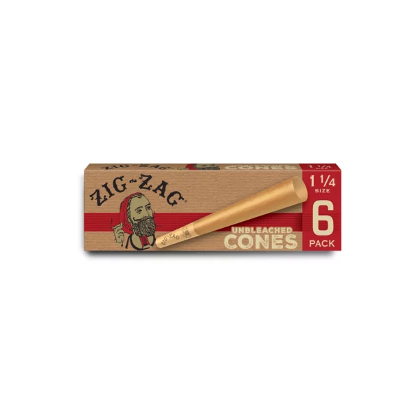 Zig Zag Unbleached 1 1/4 6 pack cones - Image 2