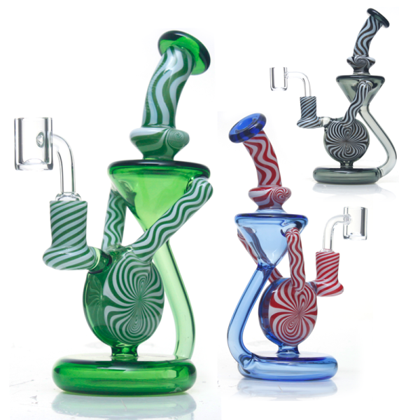 Candy Stripe American Glass Recycler