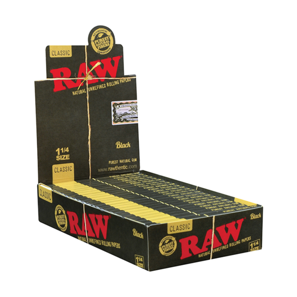 Raw Black 1 1/4 Papers