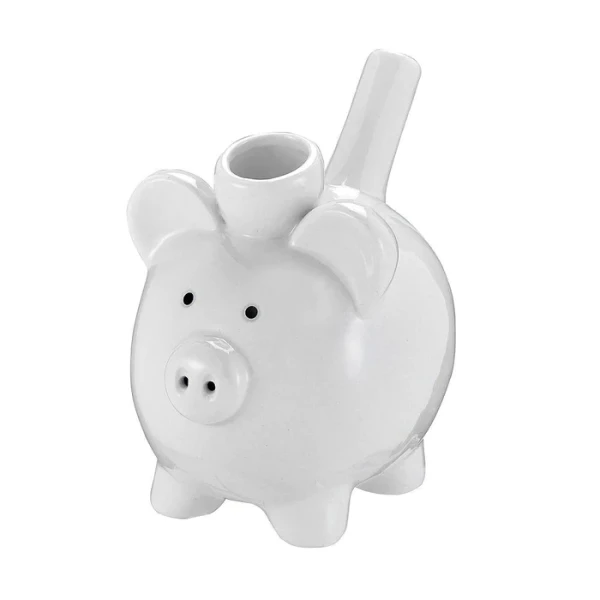 Pig Novelty Pipe White