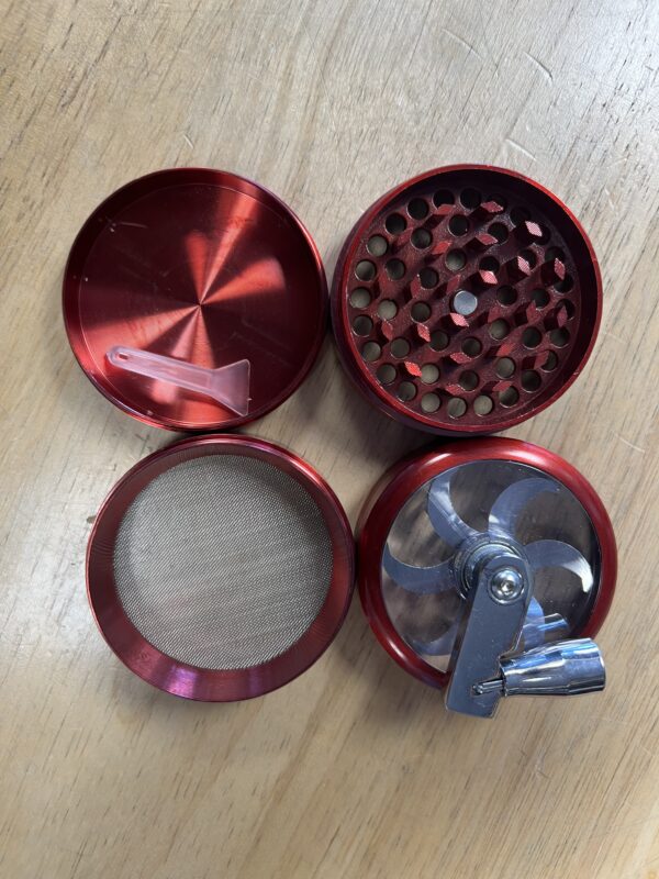 4 Layers Zinc Alloy Hand Crank Metal Grinder - Image 2