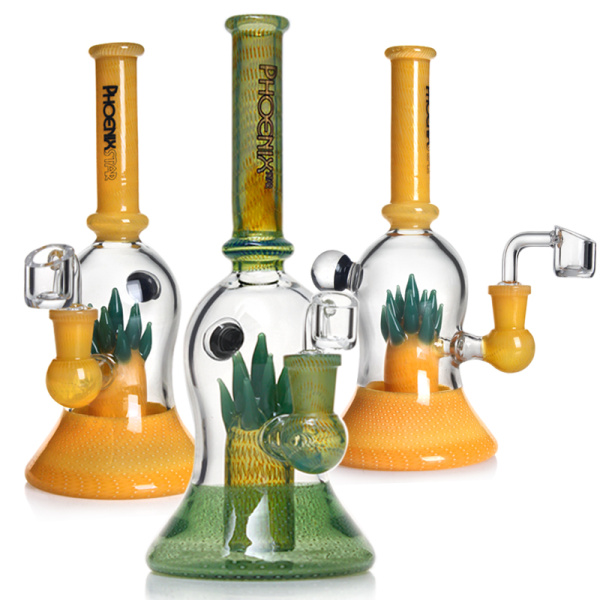 Phoenix Glass Pineapple Perc Bong