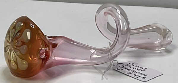 Fumed flower corkscrew 6" handpipe - Image 2