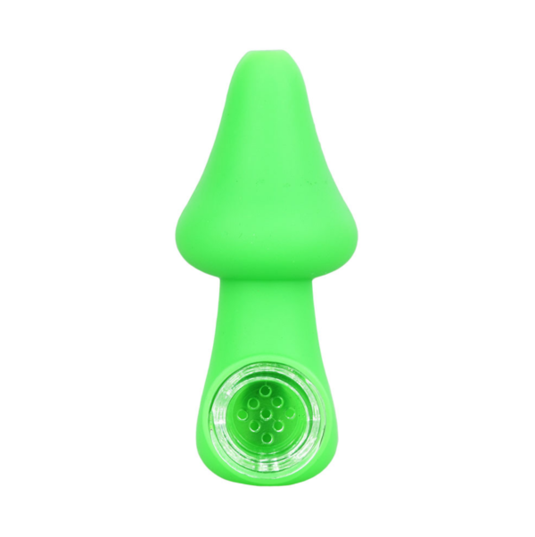 Spacey Facey Mushroom Silicone Hand Pipe - Image 2