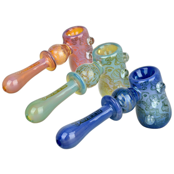 Pulsar Inside Print Glass Hammer Bubbler Octopus